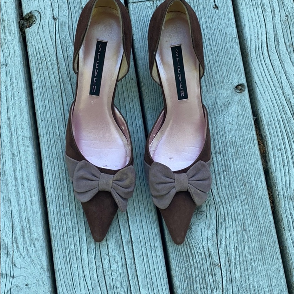 Steven Steve Madden Kitten Heel Pumps Suede 7.5